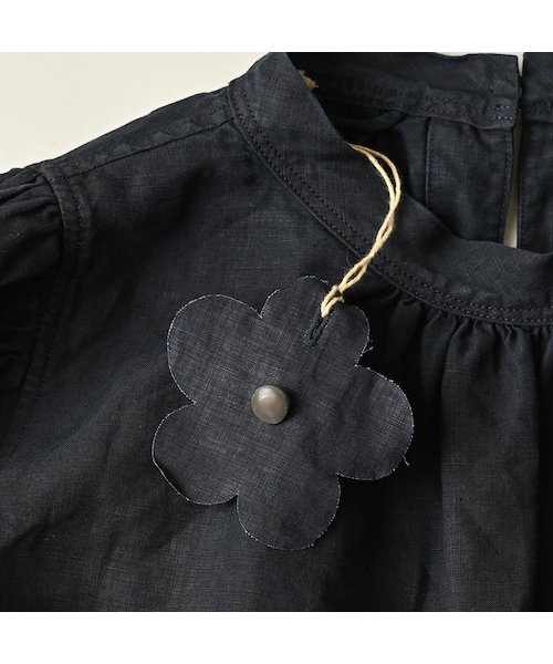 45R（フォーティファイブアール）の「60リネン刺繍のパフドレス（インディゴ）（ワンピース/ドレス・レディース・74-インディゴ・00-フリー）」の19枚目の写真