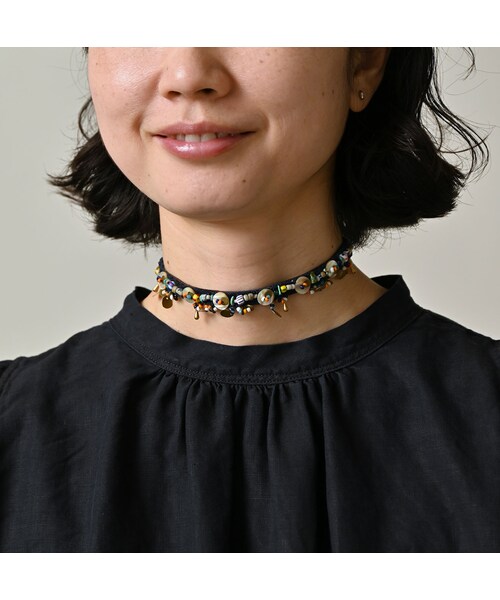 45R（フォーティファイブアール）の「60リネン刺繍のパフドレス（インディゴ）（ワンピース/ドレス・レディース・74-インディゴ・00-フリー）」の7枚目の写真