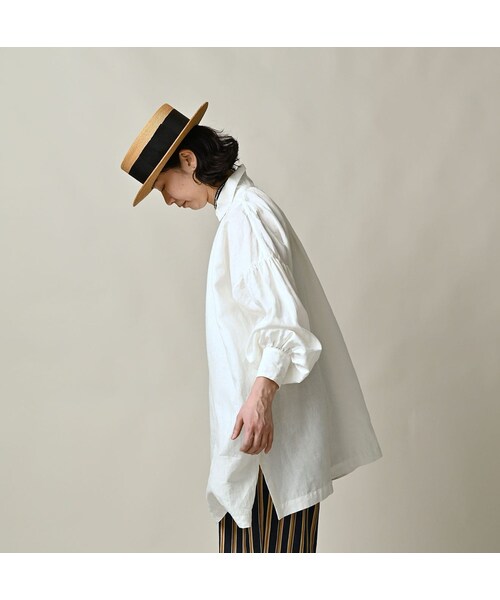 45R（フォーティファイブアール）の「60リネンのスモックシャツ（その他・レディース・01-ナチュラル/02-シロ・00-フリー）」の6枚目の写真