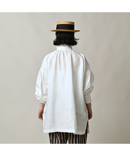 45R（フォーティファイブアール）の「60リネンのスモックシャツ（その他・レディース・01-ナチュラル/02-シロ・00-フリー）」の7枚目の写真