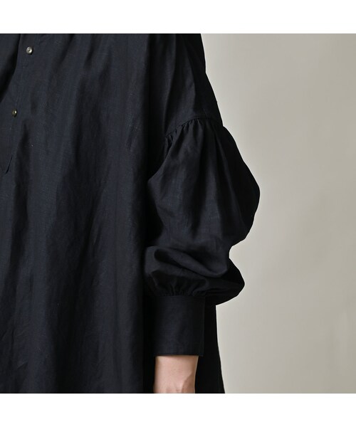 45R(フォーティファイブアール)の「60リネンのスモックシャツ(インディゴ)(その他・レディース・74-インディゴ・00-フリー)」の8枚目の写真