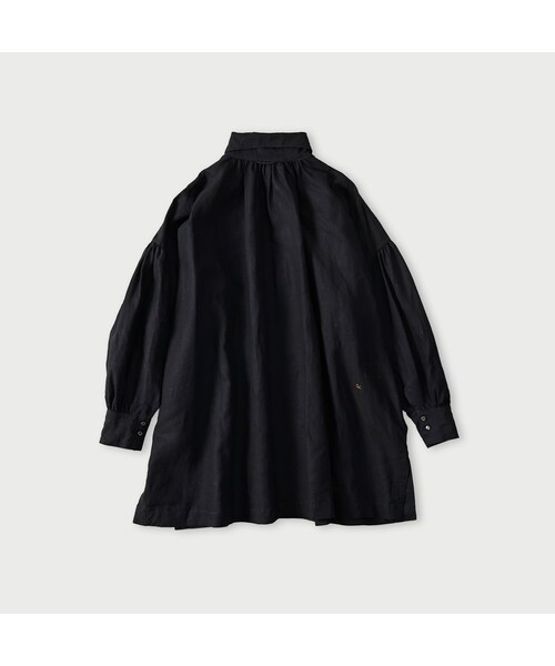 45R(フォーティファイブアール)の「60リネンのスモックシャツ(インディゴ)(その他・レディース・74-インディゴ・00-フリー)」の2枚目の写真