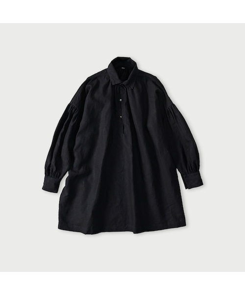 45R(フォーティファイブアール)の「60リネンのスモックシャツ(インディゴ)(その他・レディース・74-インディゴ・00-フリー)」の1枚目の写真