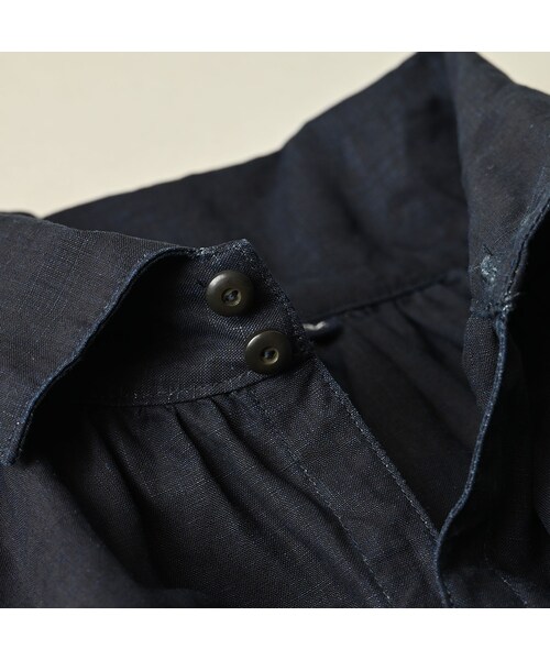 45R(フォーティファイブアール)の「60リネンのスモックシャツ(インディゴ)(その他・レディース・74-インディゴ・00-フリー)」の14枚目の写真