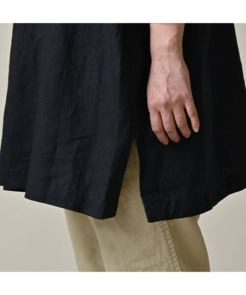 45R(フォーティファイブアール)の「60リネンのスモックシャツ(インディゴ)(その他・レディース・74-インディゴ・00-フリー)」の9枚目の写真