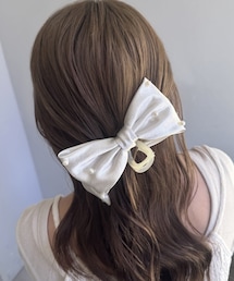 Lattice | パール付きラメクリップ(バレッタ/ヘアクリップ)