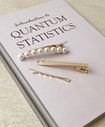 3coins | メタルパールクリップ3個セット(バレッタ/ヘアクリップ)