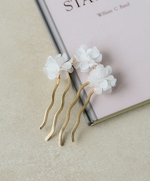 3coins | マットホワイトフラワーコーム(その他ヘアアクセサリー)
