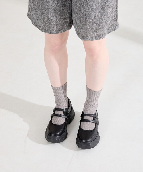 ORiental TRaffic（オリエンタルトラフィック）の「【WEB先行予約/2月中旬発売予定】スニーカーソールメリージェーンシューズ/61115（その他・レディース・ベージュ/ブラック/シルバー・S/M/L/LL）」の9枚目の写真