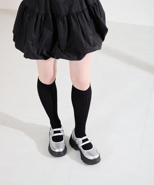 ORiental TRaffic（オリエンタルトラフィック）の「【WEB先行予約/2月中旬発売予定】スニーカーソールメリージェーンシューズ/61115（その他・レディース・ベージュ/ブラック/シルバー・S/M/L/LL）」の15枚目の写真