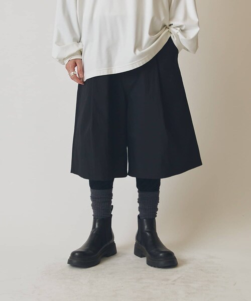 【CHEMISE】 ミリタリーワイドショートパンツ