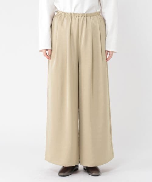 studio CLIP（スタディオクリップ）の「サテンイージーワイドパンツ（パンツ・アイボリー52/ベージュ55・F）」の13枚目の写真
