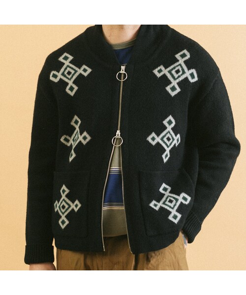 PENDLETON（ペンドルトン）の「JACQUARD MOTIF ZIP CARDIGAN - BLACK - THE GREAT DIVIDE（その他・メンズ・other・S/M/L/XL/XXL）」の2枚目の写真
