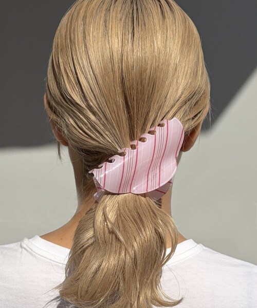 Lattice（Lattice）の「カラーデザインクリップ（バレッタ/ヘアクリップ・レディース・グレー/アイボリー/ピンク・FREE）」の3枚目の写真