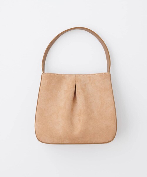 DISCOAT(ディスコート)の「フロントタックミニバッグ(ハンドバッグ・レディース・ブラック/キャメル・FREE)」の2枚目の写真