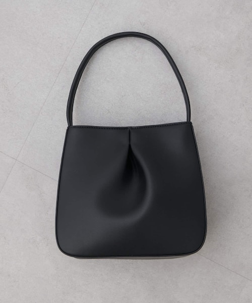 DISCOAT(ディスコート)の「フロントタックミニバッグ(ハンドバッグ・レディース・ブラック/キャメル・FREE)」の1枚目の写真