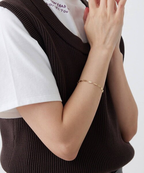 Whim Gazette(ウィムガゼット)の「【THE PAUSE】オーバルチェーンブレスレット(ブレスレット・レディース・シルバー/ゴールド・F)」の2枚目の写真