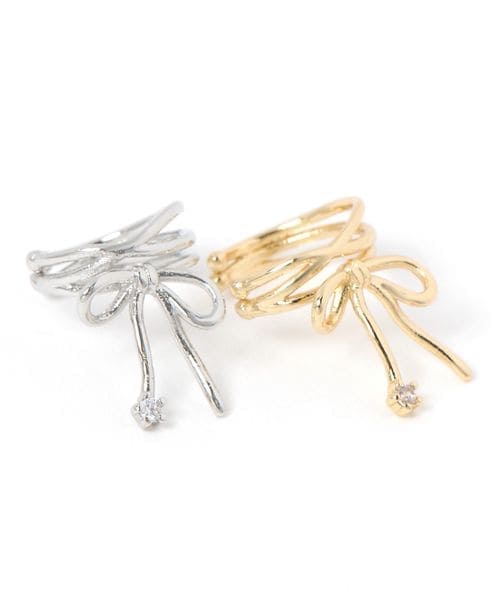 LAKOLE(ラコレ)の「メタルタイリボンイヤーカフ(その他・シルバー(01)/ゴールド(02)・F)」の4枚目の写真