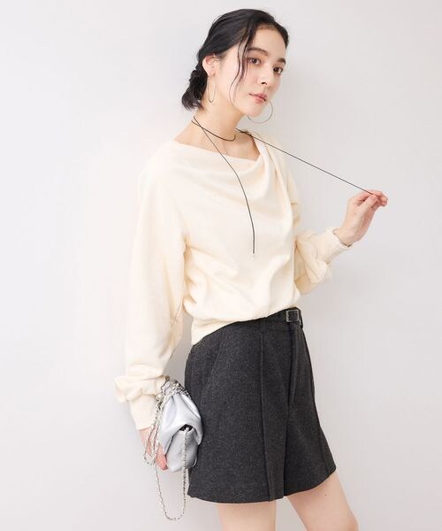 VIS（ビス）の「ドレープスウェットプルオーバー（その他・チャコール(06)(20)/ライトグレー(08)(22)/ピンク(63)(33)/ベージュ(27)(57)/ネイビー(40)(80)・F）」の7枚目の写真