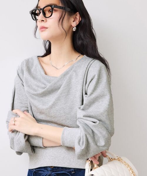 VIS（ビス）の「ドレープスウェットプルオーバー（その他・チャコール(06)(20)/ライトグレー(08)(22)/ピンク(63)(33)/ベージュ(27)(57)/ネイビー(40)(80)・F）」の17枚目の写真