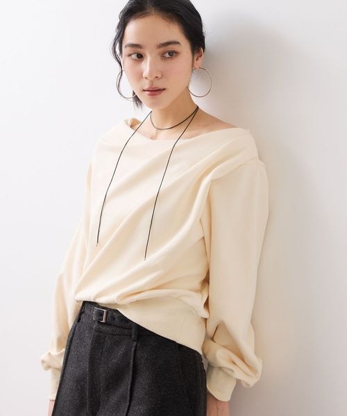 VIS（ビス）の「ドレープスウェットプルオーバー（その他・チャコール(06)(20)/ライトグレー(08)(22)/ピンク(63)(33)/ベージュ(27)(57)/ネイビー(40)(80)・F）」の9枚目の写真