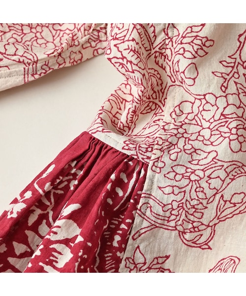 45R（フォーティファイブアール）の「インドカディブロックプリントのパッチワークブラウス（その他・レディース・53-アカ/75-ネイビー・00-フリー）」の15枚目の写真