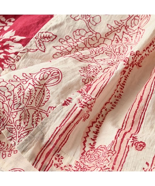 45R（フォーティファイブアール）の「インドカディブロックプリントのパッチワークブラウス（その他・レディース・53-アカ/75-ネイビー・00-フリー）」の20枚目の写真