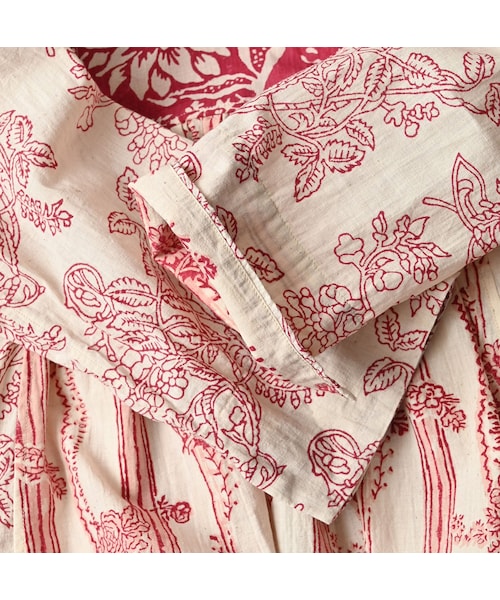 45R（フォーティファイブアール）の「インドカディブロックプリントのパッチワークブラウス（その他・レディース・53-アカ/75-ネイビー・00-フリー）」の18枚目の写真