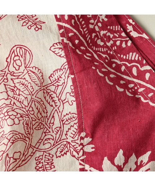 45R（フォーティファイブアール）の「インドカディブロックプリントのパッチワークブラウス（その他・レディース・53-アカ/75-ネイビー・00-フリー）」の13枚目の写真