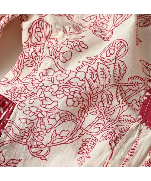 45R（フォーティファイブアール）の「インドカディブロックプリントのパッチワークブラウス（その他・レディース・53-アカ/75-ネイビー・00-フリー）」の19枚目の写真