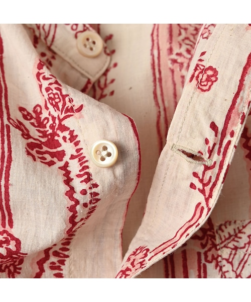 45R（フォーティファイブアール）の「インドカディブロックプリントの908パッチワークグランパプルシャツ（その他・レディース・53-アカ/75-ネイビー・02-S/03-M）」の17枚目の写真