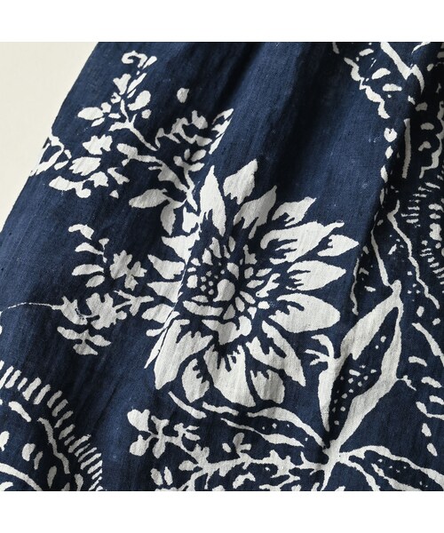 45R（フォーティファイブアール）の「インドカディブロックプリントのパッチワークスカート（スカート・レディース・53-アカ/75-ネイビー・00-フリー）」の17枚目の写真