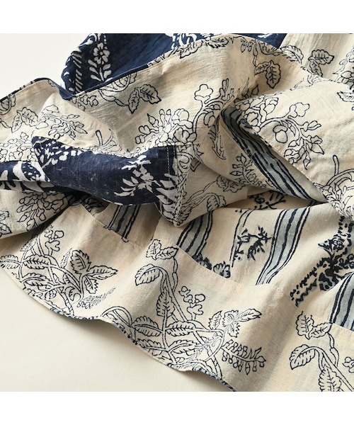 45R(フォーティファイブアール)の「インドカディブロックプリントのパッチワークドレス(ワンピース/ドレス・レディース・53-アカ/75-ネイビー・00-フリー)」の18枚目の写真