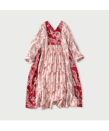 45R | インドカディブロックプリントのパッチワークドレス