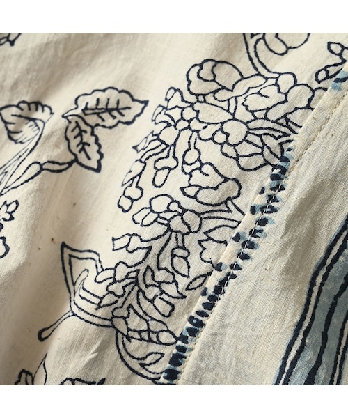 45R(フォーティファイブアール)の「インドカディブロックプリントのパッチワークドレス(ワンピース/ドレス・レディース・53-アカ/75-ネイビー・00-フリー)」の20枚目の写真