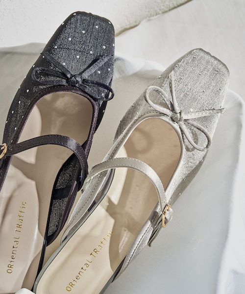 ORiental TRaffic（オリエンタルトラフィック）の「ラインストーン×リボンシアーパンプス/61119（その他・レディース・ブラック/グレー・S/M/L/LL）」の4枚目の写真