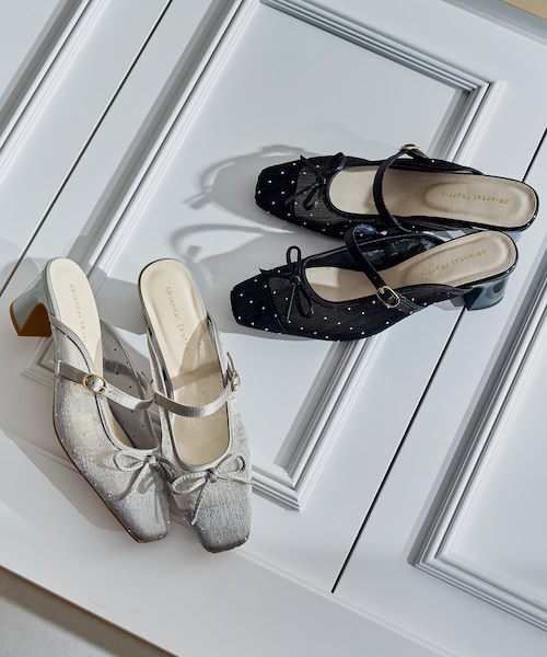 ORiental TRaffic（オリエンタルトラフィック）の「ラインストーン×リボンシアーパンプス/61119（その他・レディース・ブラック/グレー・S/M/L/LL）」の3枚目の写真