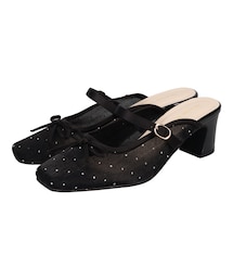 ラインストーン×リボンシアーパンプス/61119