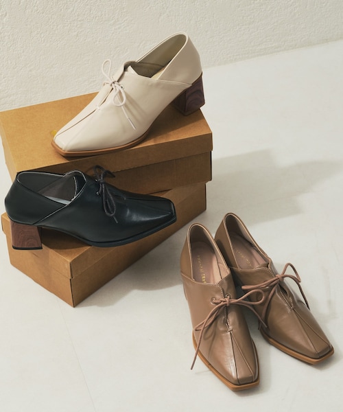 ORiental TRaffic（オリエンタルトラフィック）の「ウッドヒールパンプス/61102（その他・レディース・ベージュ/ブラック/ブラウン・S/M/L/LL）」の2枚目の写真