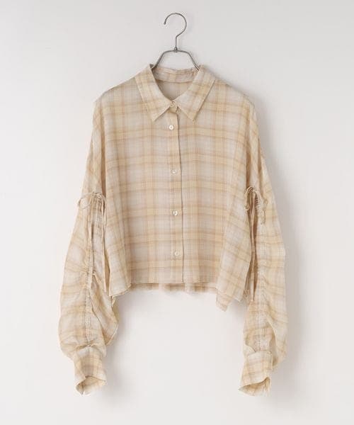 LOWRYS FARM（ローリーズファーム）の「シアーチェックシャツショート