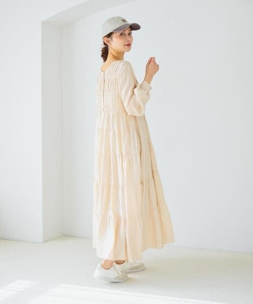 studio CLIP（スタディオクリップ）の「ダブルフロントティアードワンピース（ワンピース/ドレス・ライトベージュ56/ネイビー88/ライラック92・F）」の9枚目の写真