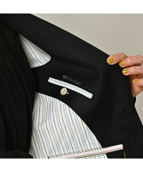 45R（フォーティファイブアール）の「パトアシュ ベネシャンのピークドラペルジャケット（ジャケット/アウター・メンズ・93-ブラック・02-M）」の13枚目の写真