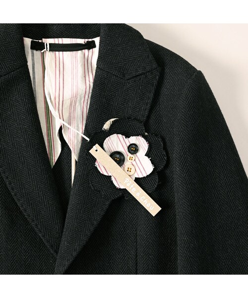 45R（フォーティファイブアール）の「パトアシュ ウールヘリンボンのピークドラペルジャケット（ジャケット/アウター・メンズ・93-ブラック・02-M/03-L）」の21枚目の写真