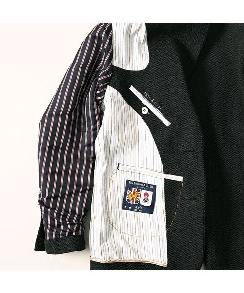 45R（フォーティファイブアール）の「パトアシュ ウールヘリンボンのピークドラペルジャケット（ジャケット/アウター・メンズ・93-ブラック・02-M/03-L）」の18枚目の写真