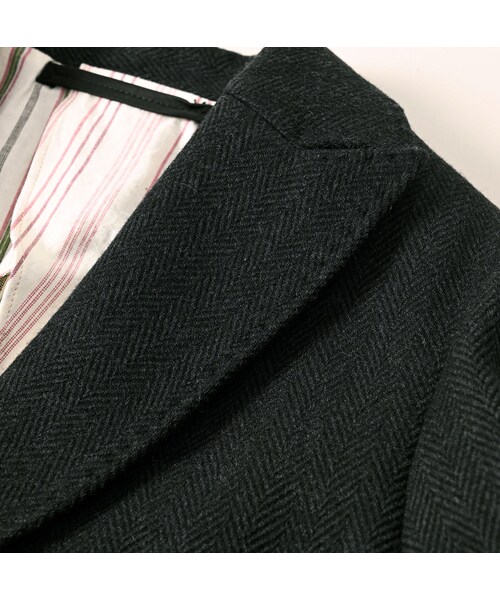 45R（フォーティファイブアール）の「パトアシュ ウールヘリンボンのピークドラペルジャケット（ジャケット/アウター・メンズ・93-ブラック・02-M/03-L）」の14枚目の写真