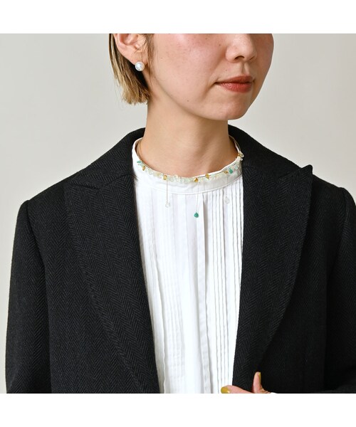 45R（フォーティファイブアール）の「パトアシュ ウールヘリンボンのピークドラペルジャケット（ジャケット/アウター・メンズ・93-ブラック・02-M/03-L）」の8枚目の写真