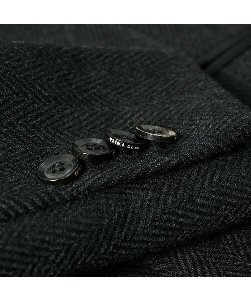 45R（フォーティファイブアール）の「パトアシュ ウールヘリンボンのピークドラペルジャケット（ジャケット/アウター・メンズ・93-ブラック・02-M/03-L）」の17枚目の写真