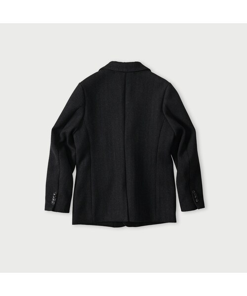 45R（フォーティファイブアール）の「パトアシュ ウールヘリンボンのピークドラペルジャケット（ジャケット/アウター・メンズ・93-ブラック・02-M/03-L）」の2枚目の写真