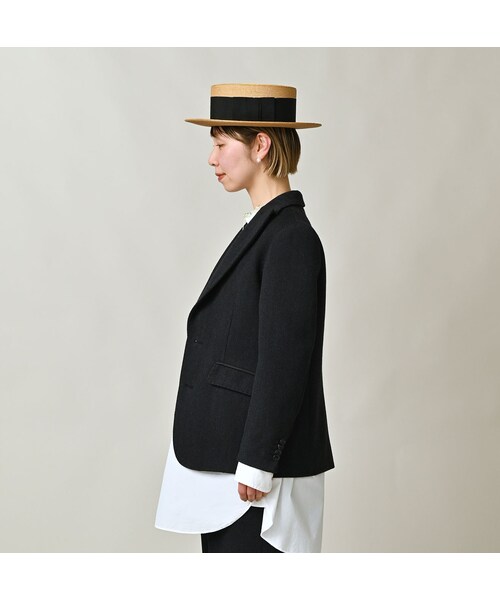 45R（フォーティファイブアール）の「パトアシュ ウールヘリンボンのピークドラペルジャケット（ジャケット/アウター・メンズ・93-ブラック・02-M/03-L）」の6枚目の写真