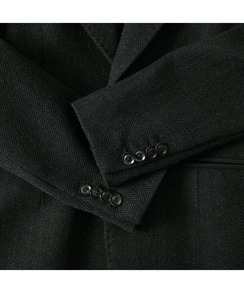 45R（フォーティファイブアール）の「パトアシュ ウールヘリンボンのピークドラペルジャケット（ジャケット/アウター・メンズ・93-ブラック・02-M/03-L）」の16枚目の写真